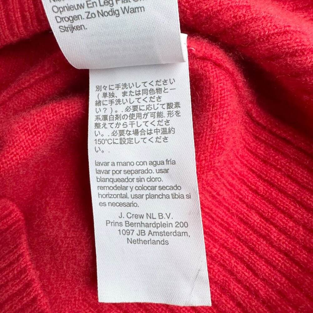 J CREW 100% Cashmere Sweater Girls 8 Salmon Pink Soft Long Sleeve Girl CREWCUTS - Picture 8 of 8